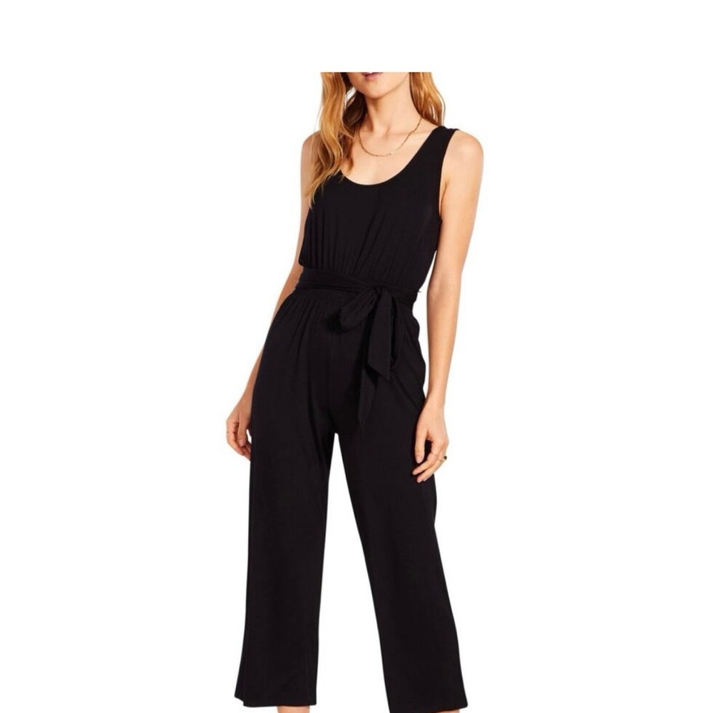 BB Dakota by Steve Madden Tie Belt Cropped Jumpsuit